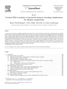 Cortical EEG correlates of successful memory encoding