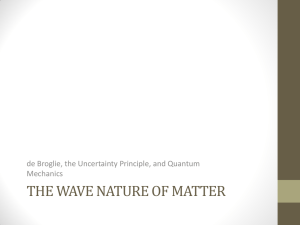 The Wave Nature of Matter - Waterford Public Schools