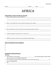 Africa Notes (Blank) - Warren Hills Regional School District