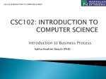 csc102: introduction to computer science