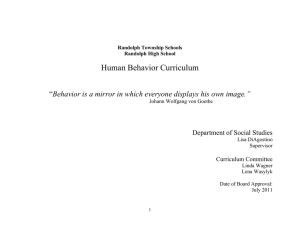 rhs human behavior curriculum 2011