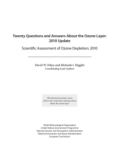 Twenty Questions and Answers About the Ozone Layer