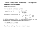 Properties of Least Squares Regression Coefficients: Lecture Slides