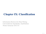 Chapter IX: Classification