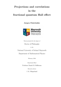Projections and correlations in the fractional quantum Hall effect