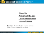 greatest common factor