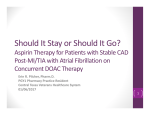 Aspirin Therapy for Patients with Stable CAD