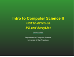 ArrayLists - The University of San Francisco Computer Science