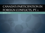 Canadaâ€™s participation in foreign conflicts, pt1
