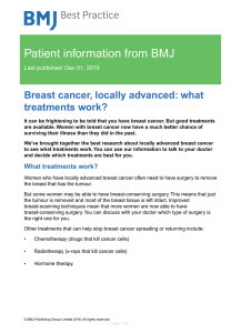 Breast cancer, locally advanced: what