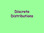Properties for a discrete probability distribution