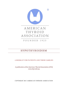 Hypothyroidism - American Thyroid Association