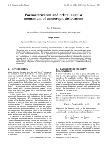 Parameterization and orbital angular momentum of anisotropic