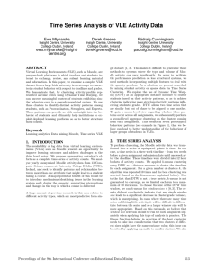 Time Series Analysis of VLE Activity Data