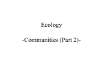 Ecology -Communities-