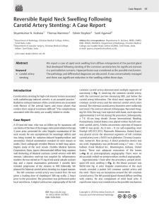 Reversible Rapid Neck Swelling Following Carotid Artery Stenting