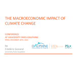 Impact on GDP of climate change / low carbon