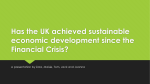 5) Has the UK achieved sustainable economic development since