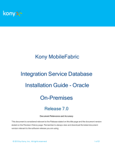 Integration Service Database Installation Guide