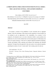 3. Composite indicator and the probability of a crisis - Hal-SHS