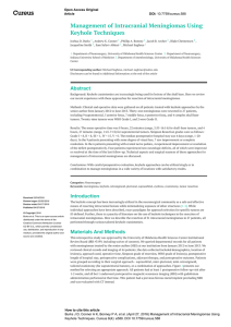 Management of Intracranial Meningiomas Using Keyhole