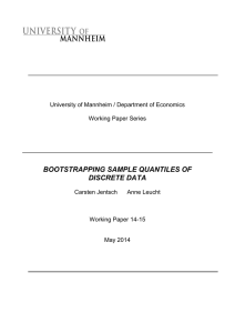 bootstrapping sample quantiles of discrete data