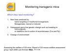 Monitoring transgenic animals