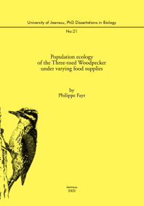 Population ecology of the Three-toed Woodpecker under