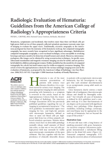 Radiologic Evaluation of Hematuria