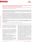 Role of Mitochondrial Oxidative Stress in Glucose Tolerance, Insulin