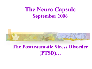 Posttraumatic Stress Disorder (PTSD)