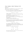 Linear Algebra Quiz 7 Solutions pdf version