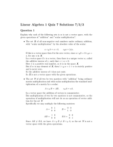 Linear Algebra Quiz 7 Solutions pdf version