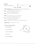 Circles - Basic Terms