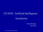 CS 8520: Artificial Intelligence