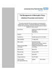 The Management of Meningitis Policy Infection Prevention and Control