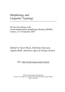 Morphology and Linguistic Typology