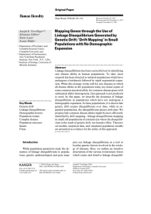 Mapping Genes through the Use of Linkage Disequilibrium