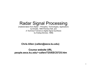 Radar Signal Processing