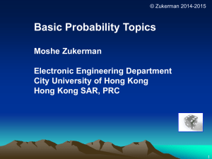 Basic Probability Topics - Department of Electronic Engineering
