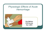 Physiologic Effects of Acute Hemorrhage