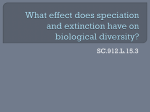What effect does speciation and extinction have on biological