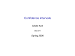 Confidence intervals