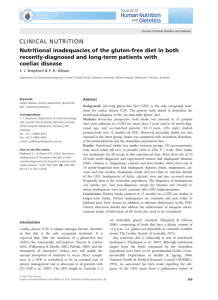 Nutritional inadequacies of the glutenfree diet in both