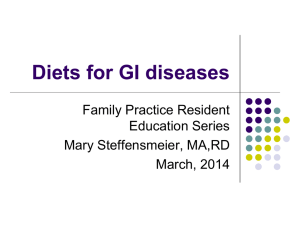 Diets for GI diseases