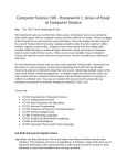 Areas of Study in Computer Science