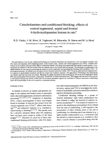 Catecholamines and conditioned blocking: effects of ventral