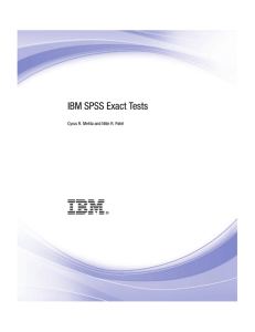 IBM SPSS Exact Tests - University of Sussex