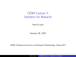 CE902 Lecture 3: Statistics for Research
