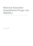 National Essential Anaesthesia Drugs List (NEADL)